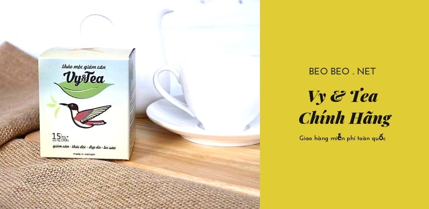 Banner trà giảm cân Vy & Tea