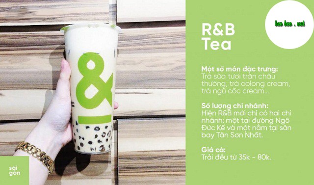 Trà sữa R&B Tea Menu Mới 2022 & Các Chi Nhánh Gần Nhất